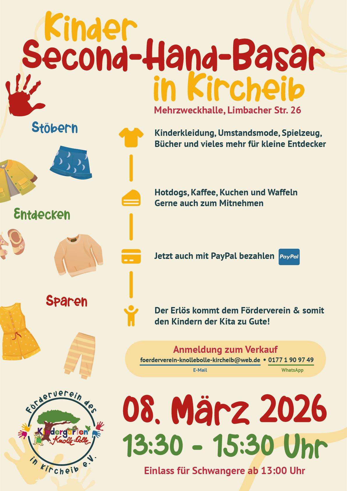 Flyer für Kircheiber Second-Hand-Basar